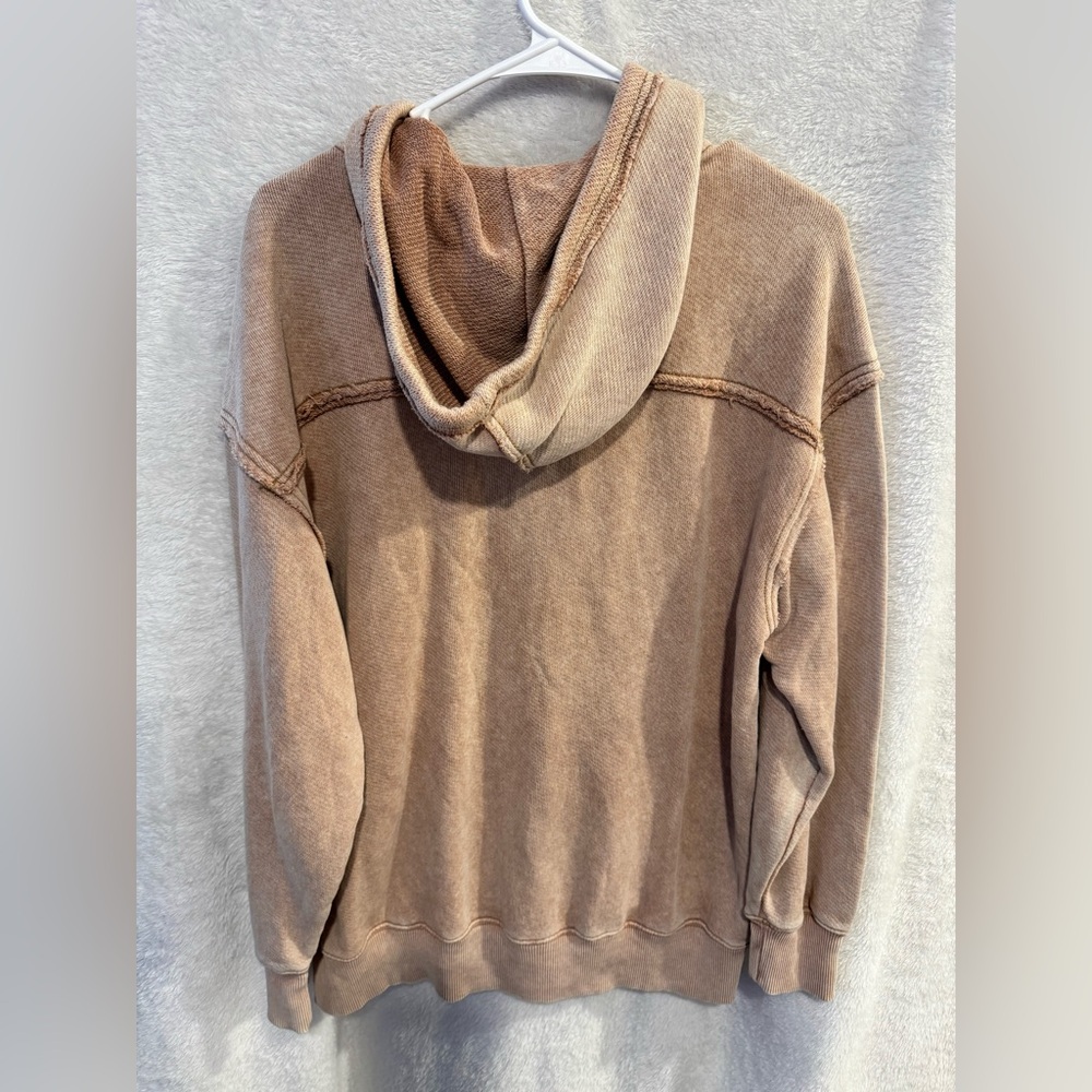 American Eagle Outfitters Tan Zip-Up Hoodie - Picture 2 of 4